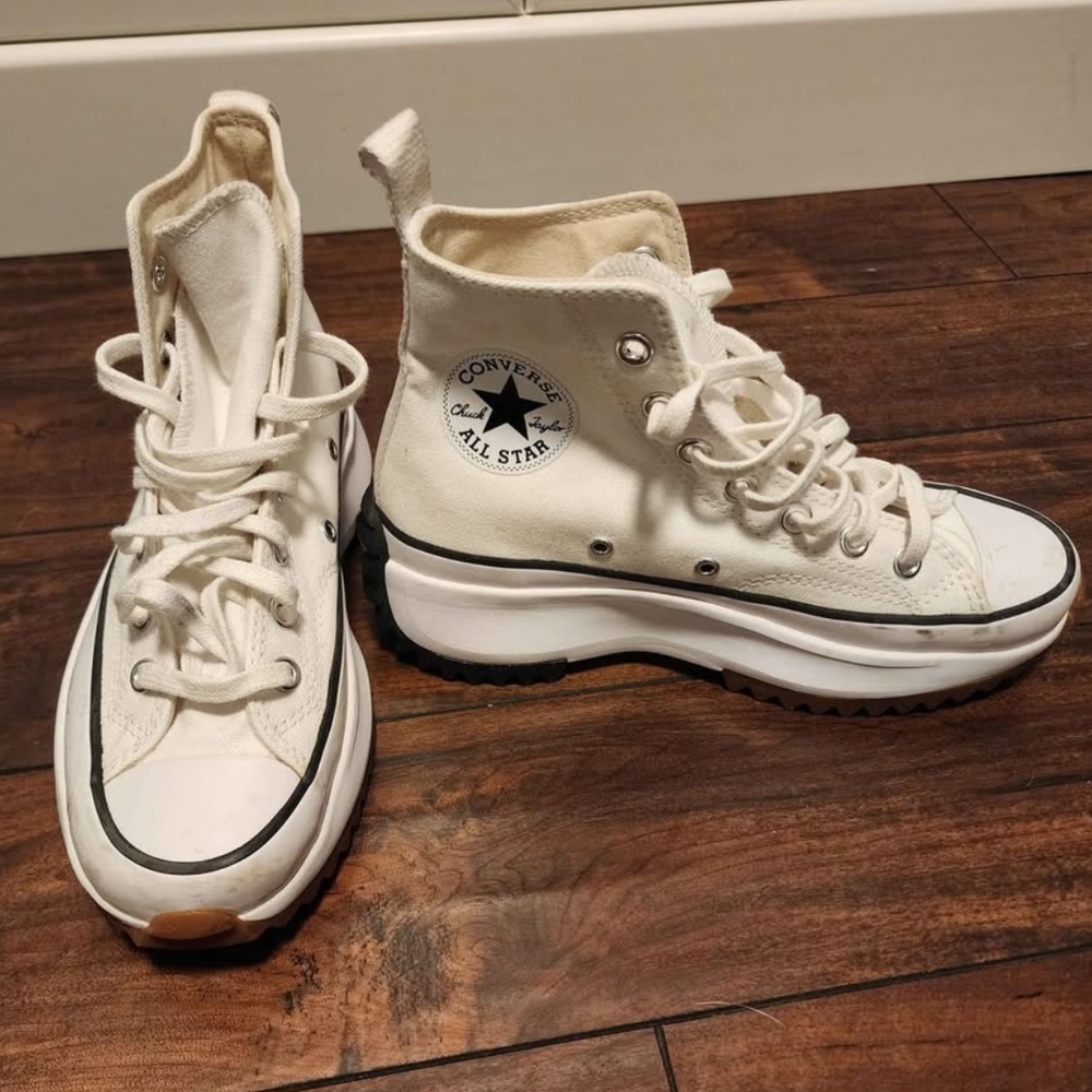 Converse All Star Women's White High-Top Sneakers Platform